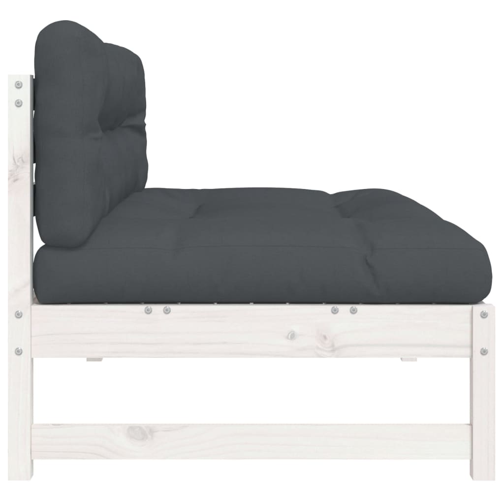 20X80 Cm Massief Grenenhout Wit Wit grenenhout Middenbank