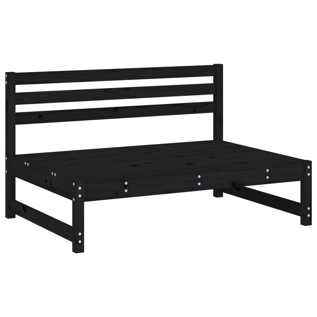 20X80 Cm Massief Grenenhout Zwart Zwart grenenhout Middenbank