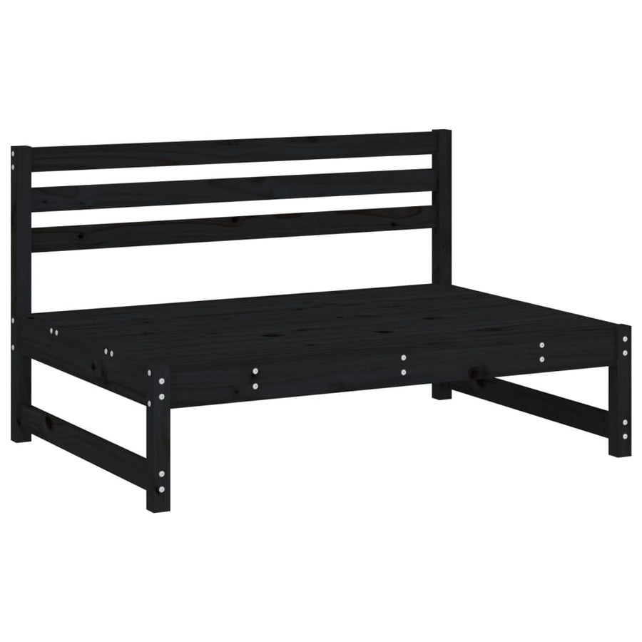 20X80 Cm Massief Grenenhout Zwart Zwart grenenhout Middenbank