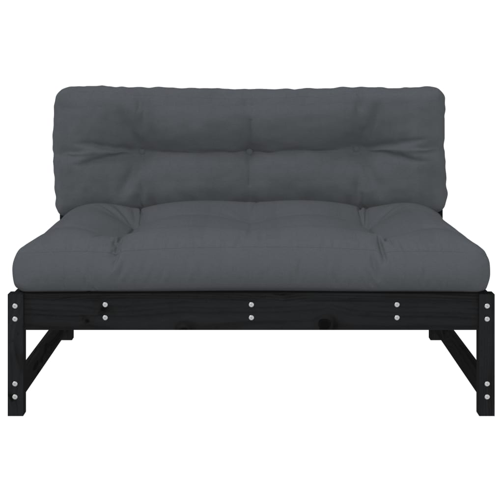 20X80 Cm Massief Grenenhout Zwart Zwart grenenhout Middenbank