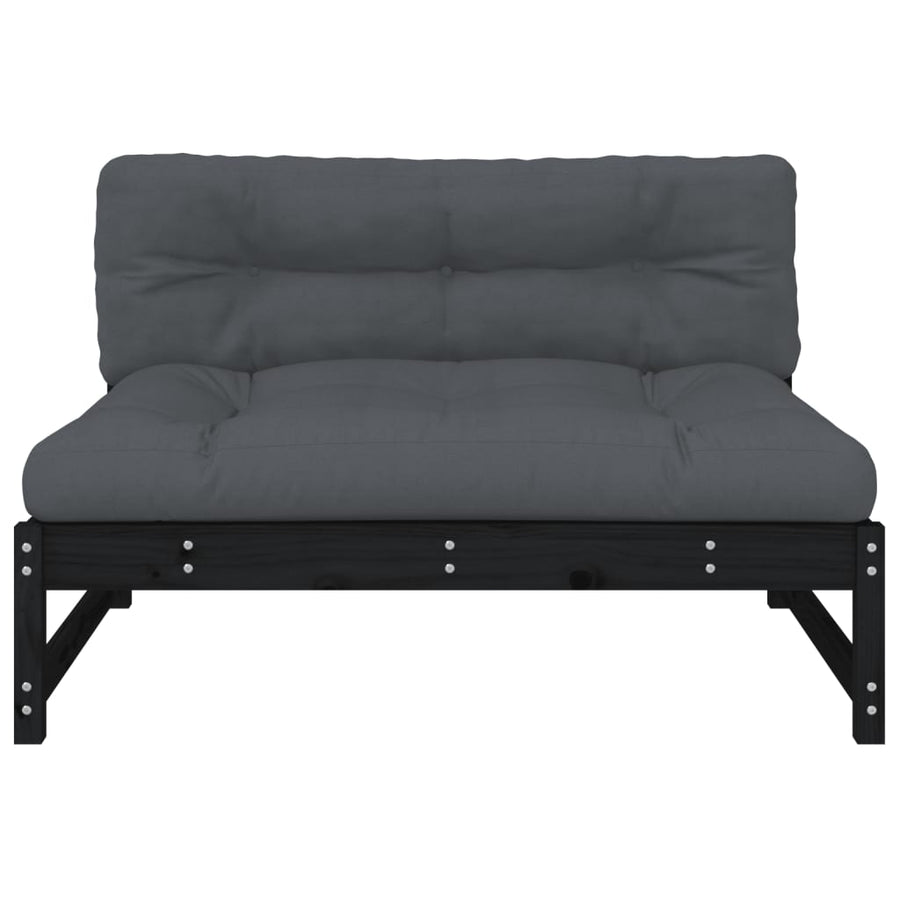 20X80 Cm Massief Grenenhout Zwart Zwart grenenhout Middenbank
