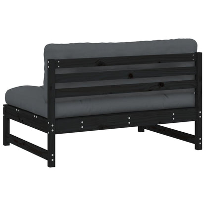 20X80 Cm Massief Grenenhout Zwart Zwart grenenhout Middenbank