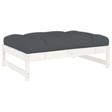 Tuinvoetenbank 20X80 Cm Massief Grenenhout Wit Wit grenenhout Voetensteun