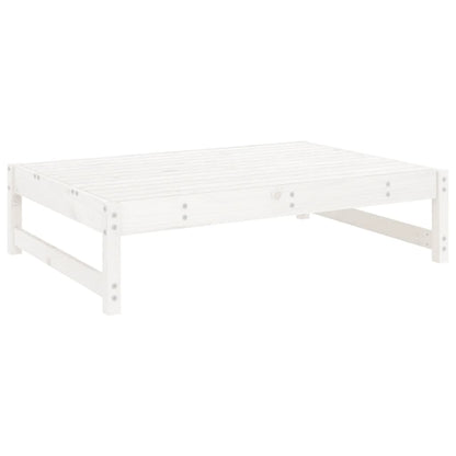 Tuinvoetenbank 20X80 Cm Massief Grenenhout Wit Wit grenenhout Voetensteun