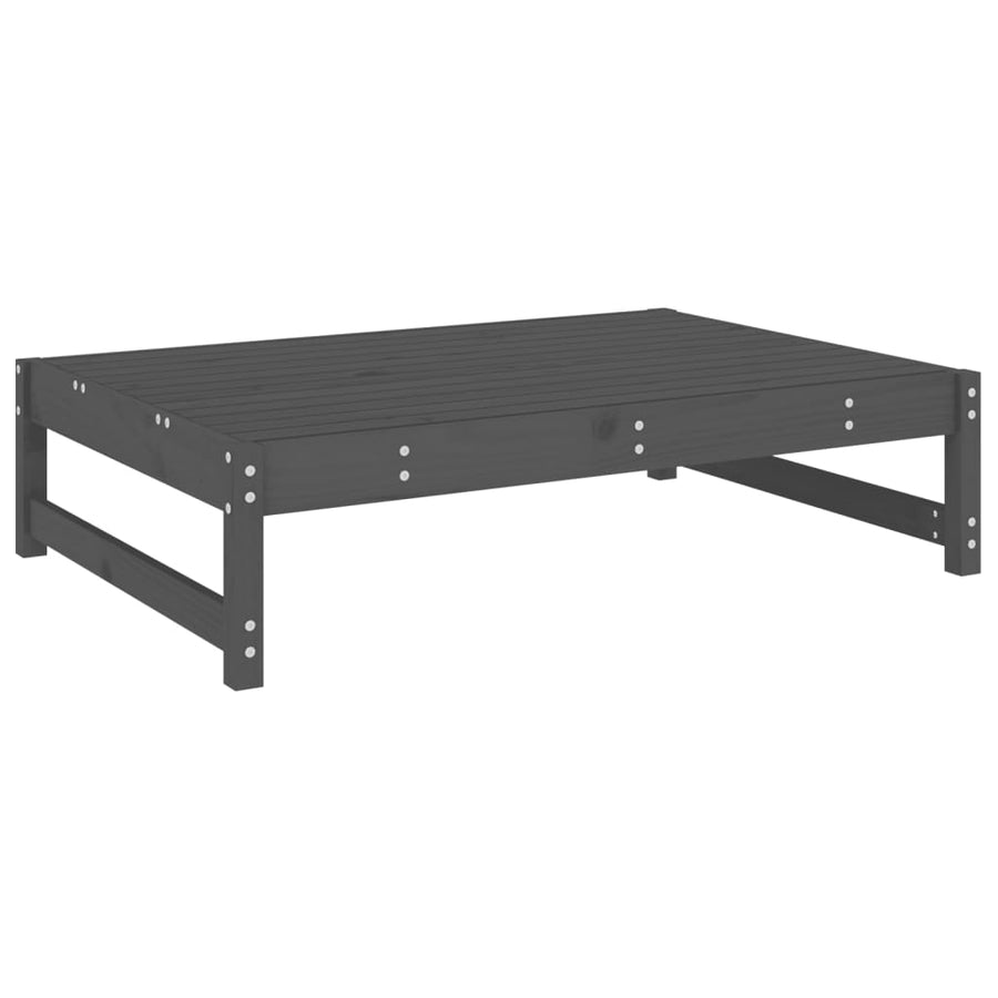Tuinvoetenbank 20X80 Cm Massief Grenenhout Grijs Grijs grenenhout Voetensteun