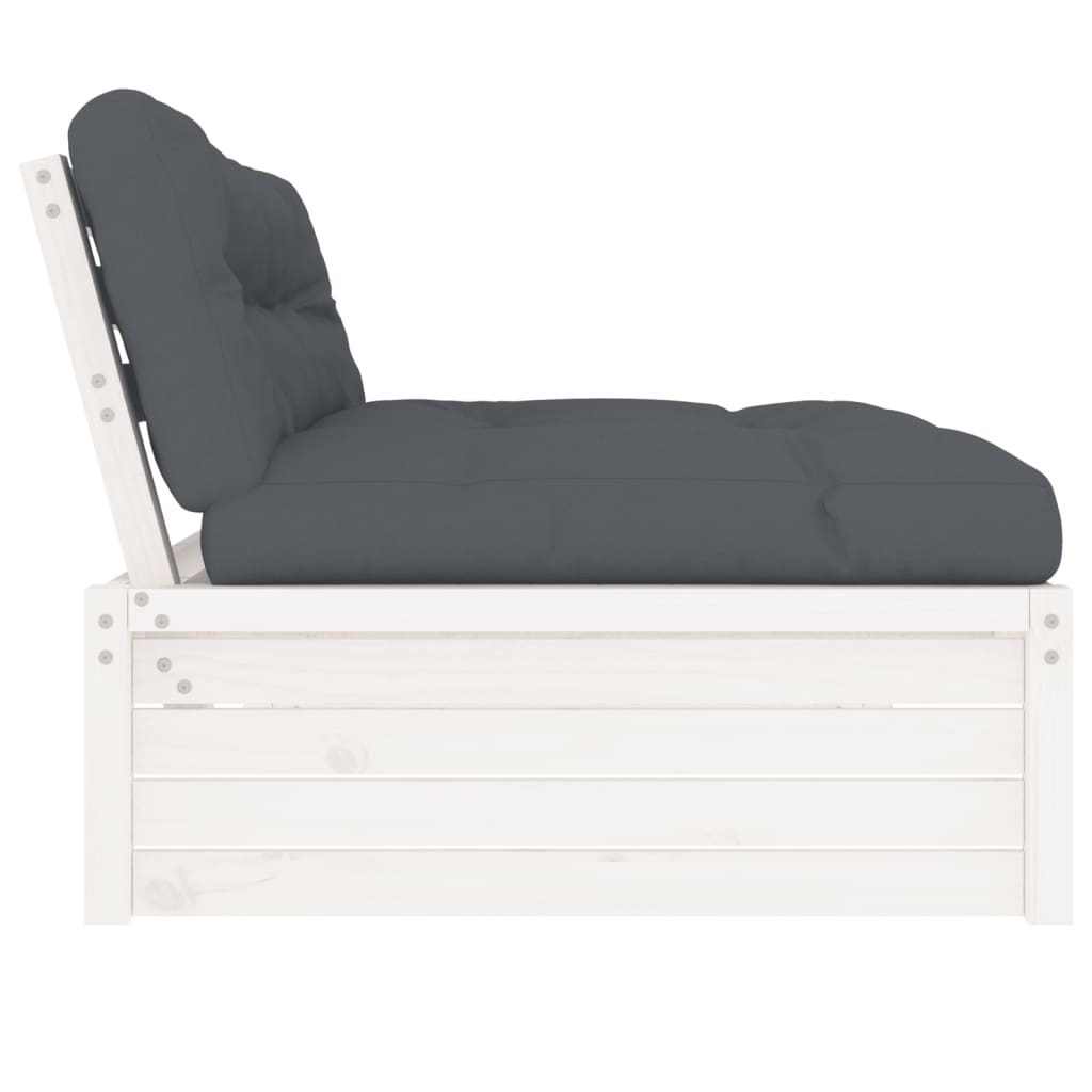 20X80 Cm Massief Grenenhout Wit Wit grenenhout Middenbank