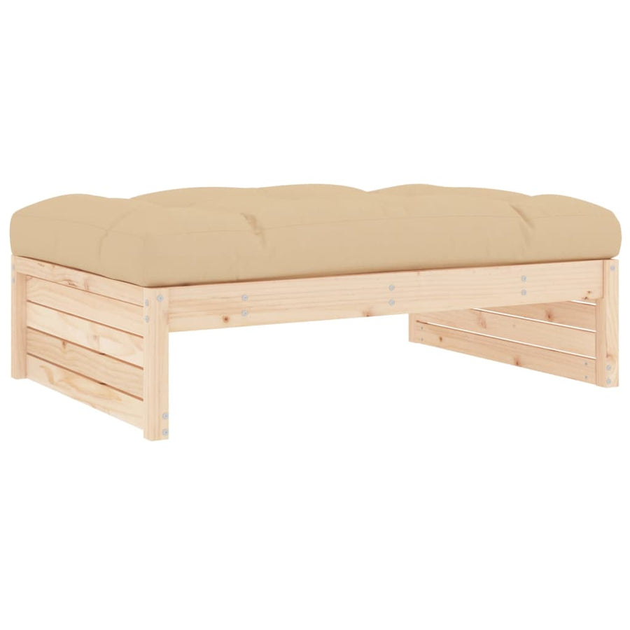 Tuinvoetenbank 20X80 Cm Massief Grenenhout Natuurlijk grenenhout Voetensteun