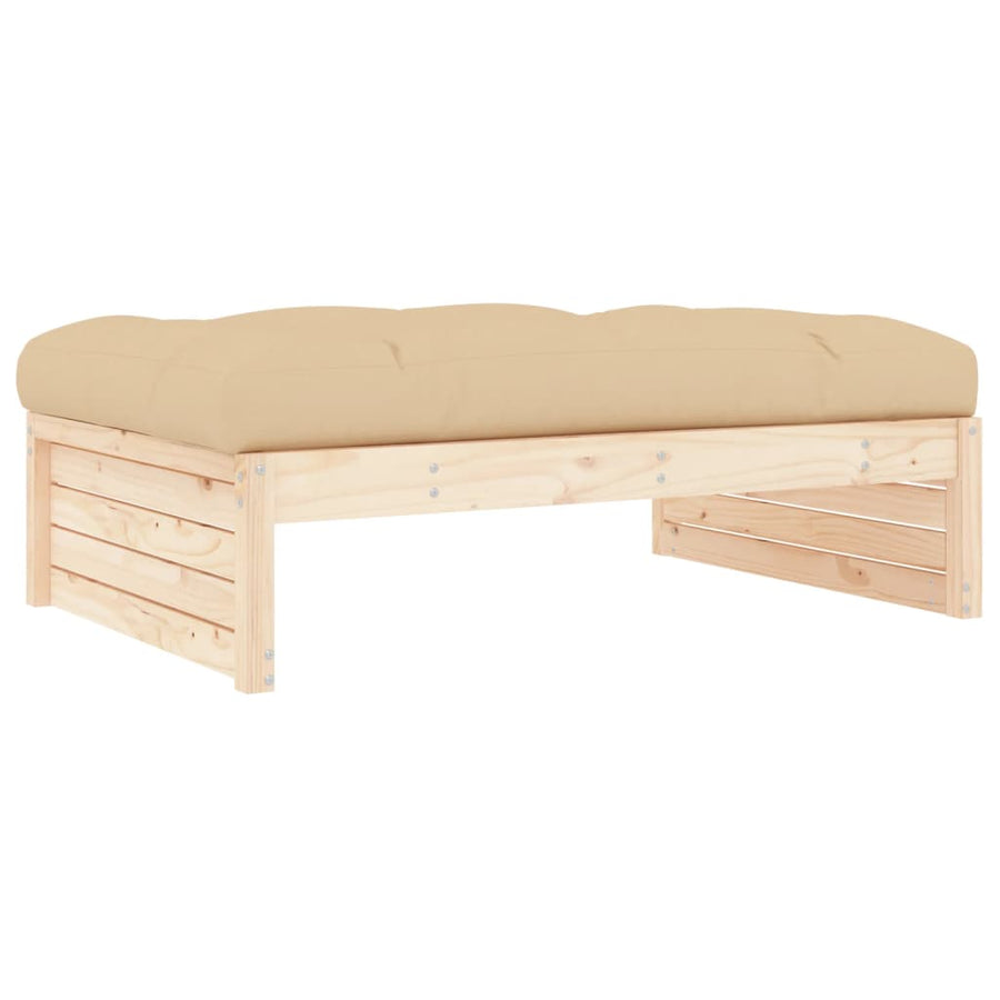 Tuinvoetenbank 20X80 Cm Massief Grenenhout Natuurlijk grenenhout Voetensteun