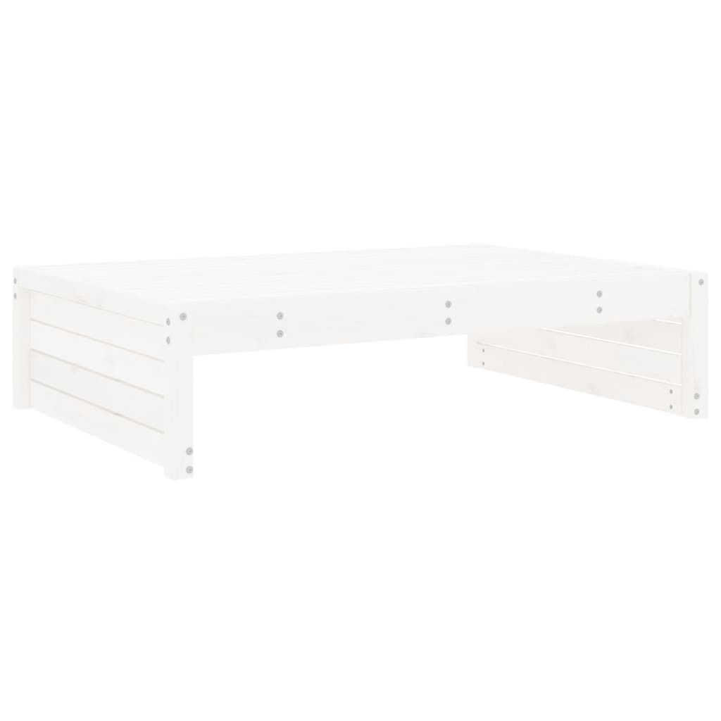 Tuinvoetenbank 20X80 Cm Massief Grenenhout Wit Wit grenenhout Voetensteun