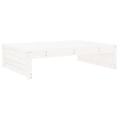 Tuinvoetenbank 20X80 Cm Massief Grenenhout Wit Wit grenenhout Voetensteun