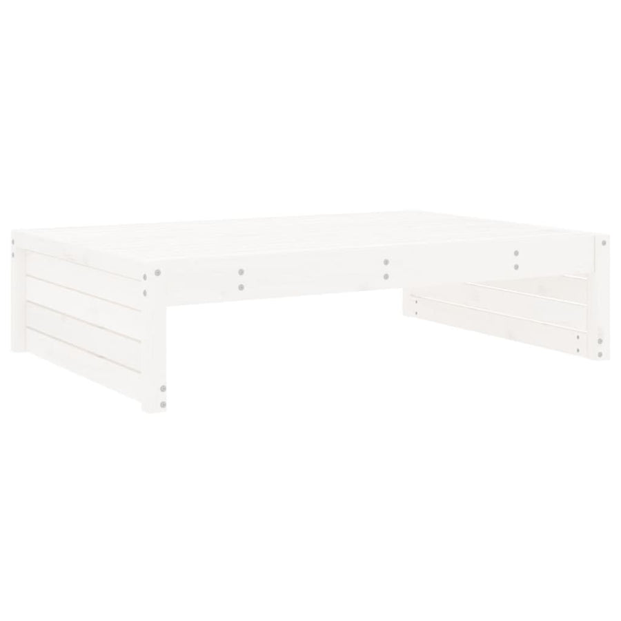 Tuinvoetenbank 20X80 Cm Massief Grenenhout Wit Wit grenenhout Voetensteun