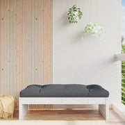 Tuinvoetenbank 120x80x30 cm massief grenenhout wit