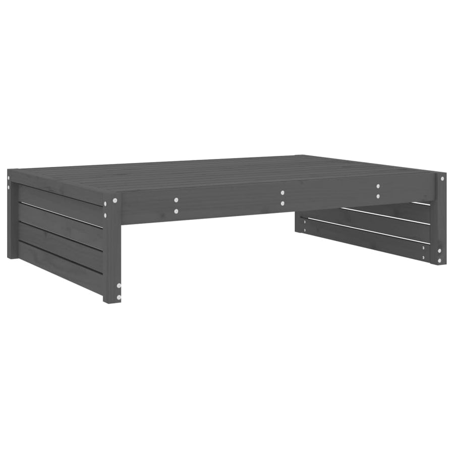 Tuinvoetenbank 20X80 Cm Massief Grenenhout Grijs Grijs grenenhout Voetensteun