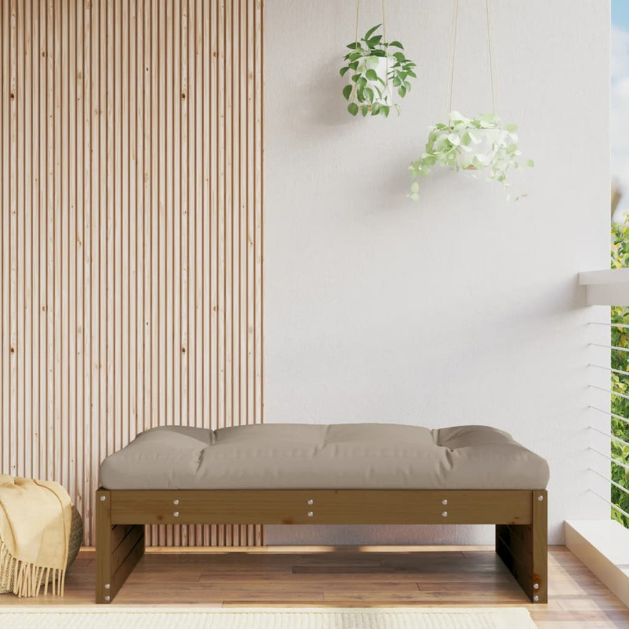 Tuinvoetenbank 20X80 Cm Massief Grenenhout Honingbruin Honingbruin grenenhout Voetensteun