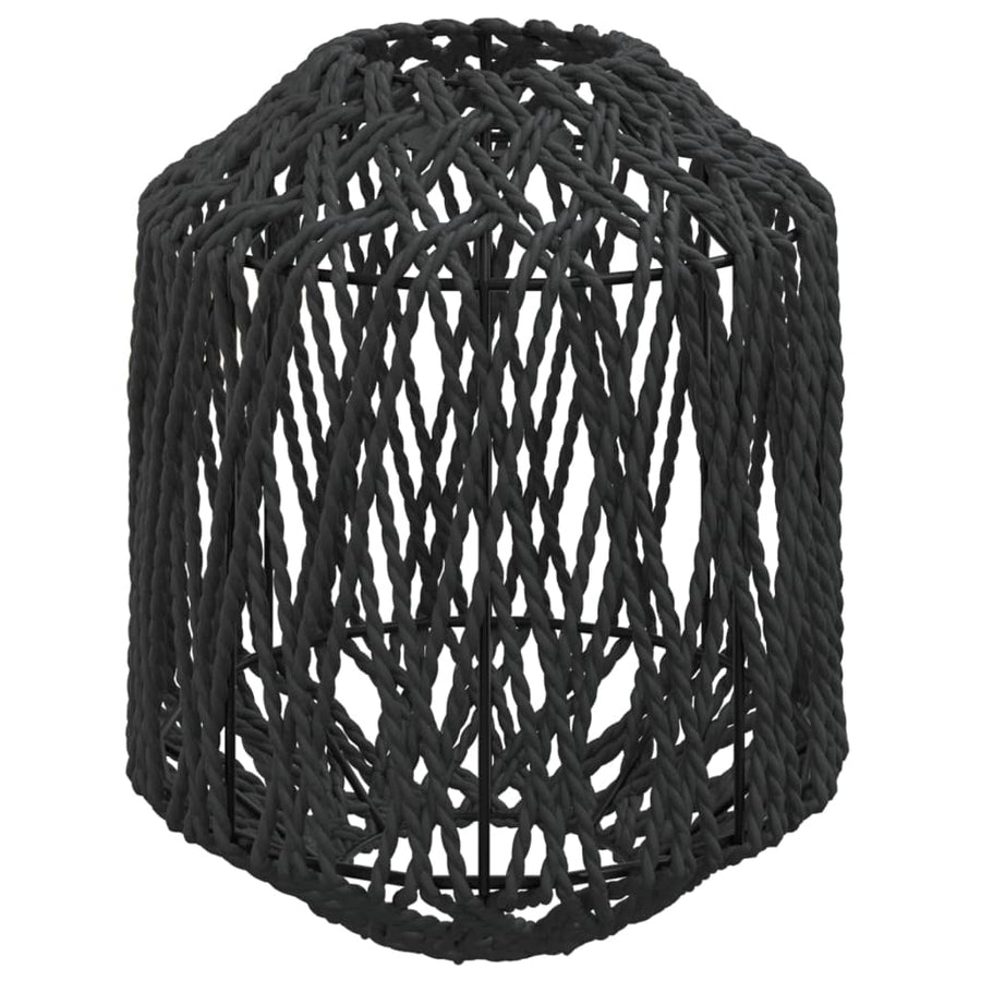 Lampenkap Ø23X28 Cm Ijzer En Papier Zwart