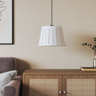 Ceiling lampshade Ø30x20 cm wicker white