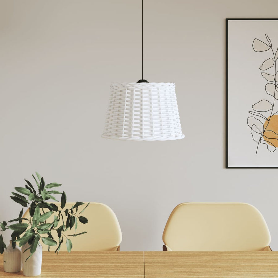 Plafondlampenkap Ø40X26 Cm Wicker Wit