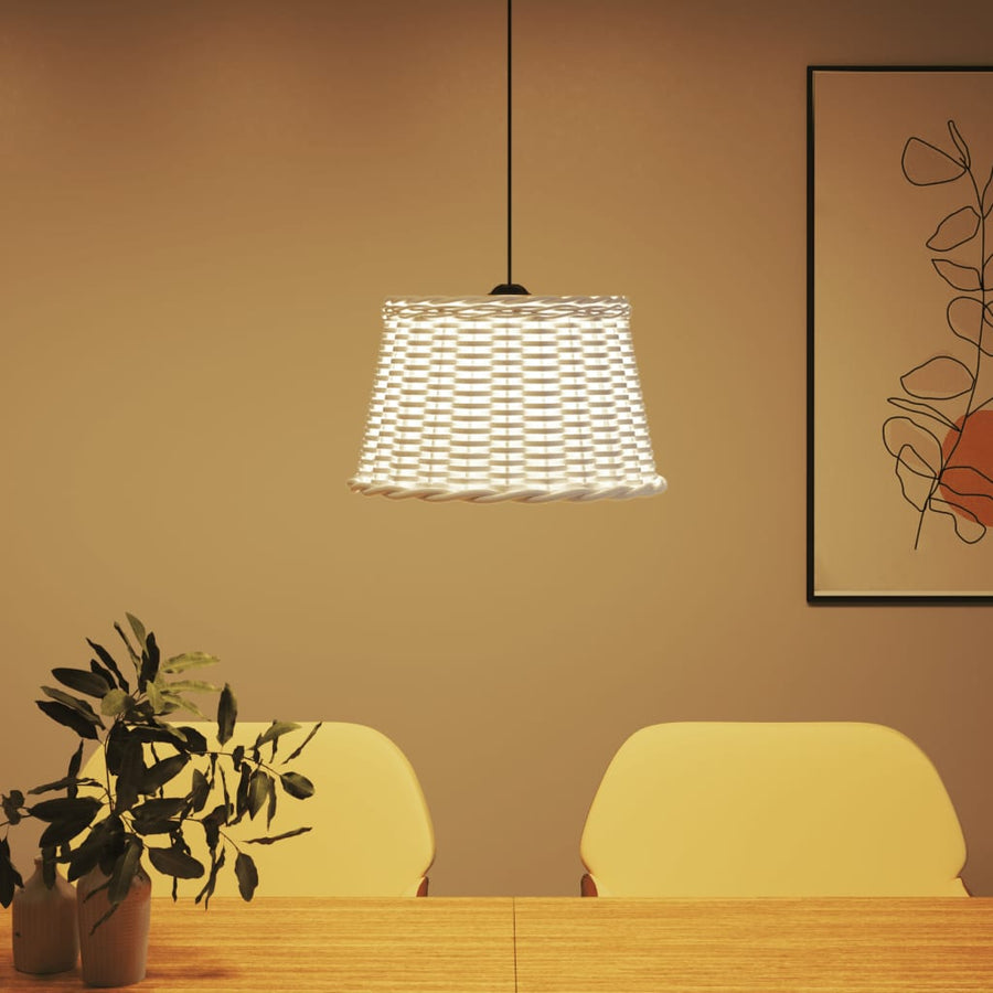 Plafondlampenkap Ø45X28 Cm Wicker Wit