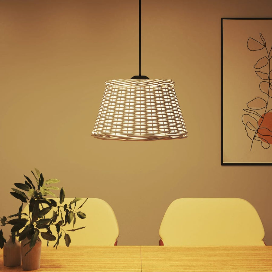 Plafondlampenkap Ø50X30 Cm Wicker Wit