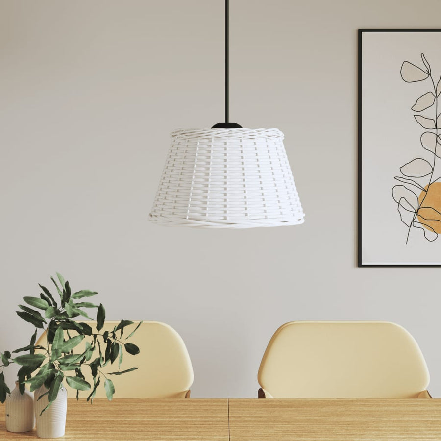 Plafondlampenkap Ø50X30 Cm Wicker Wit