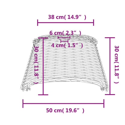 Plafondlampenkap Ø50X30 Cm Wicker Ø 50 x 30 cm Bruin