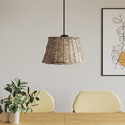 Plafondlampenkap 50x30 cm wicker bruin