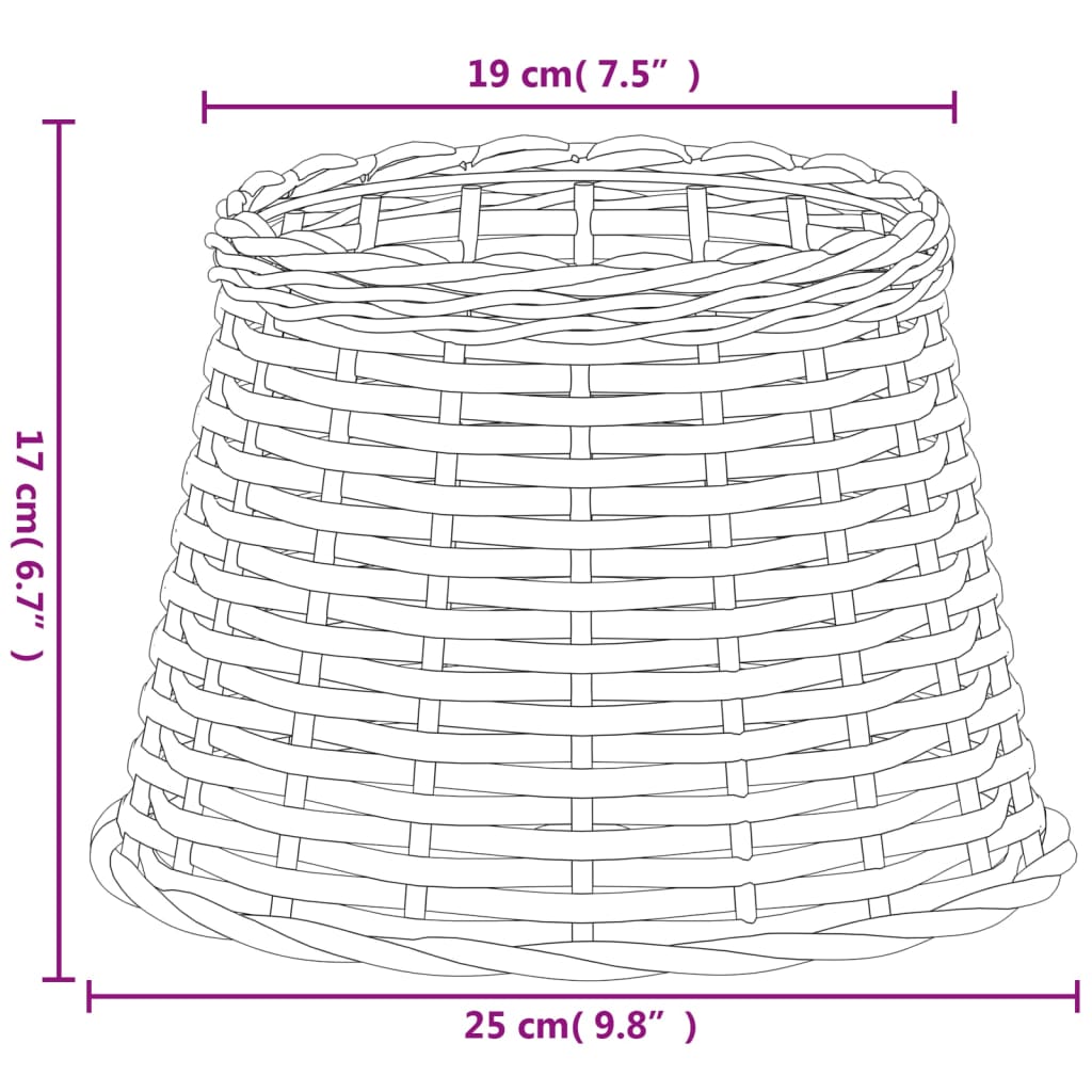 Lampenkap Ø25X17 Cm Wicker Ø 25 x 17 cm Wit