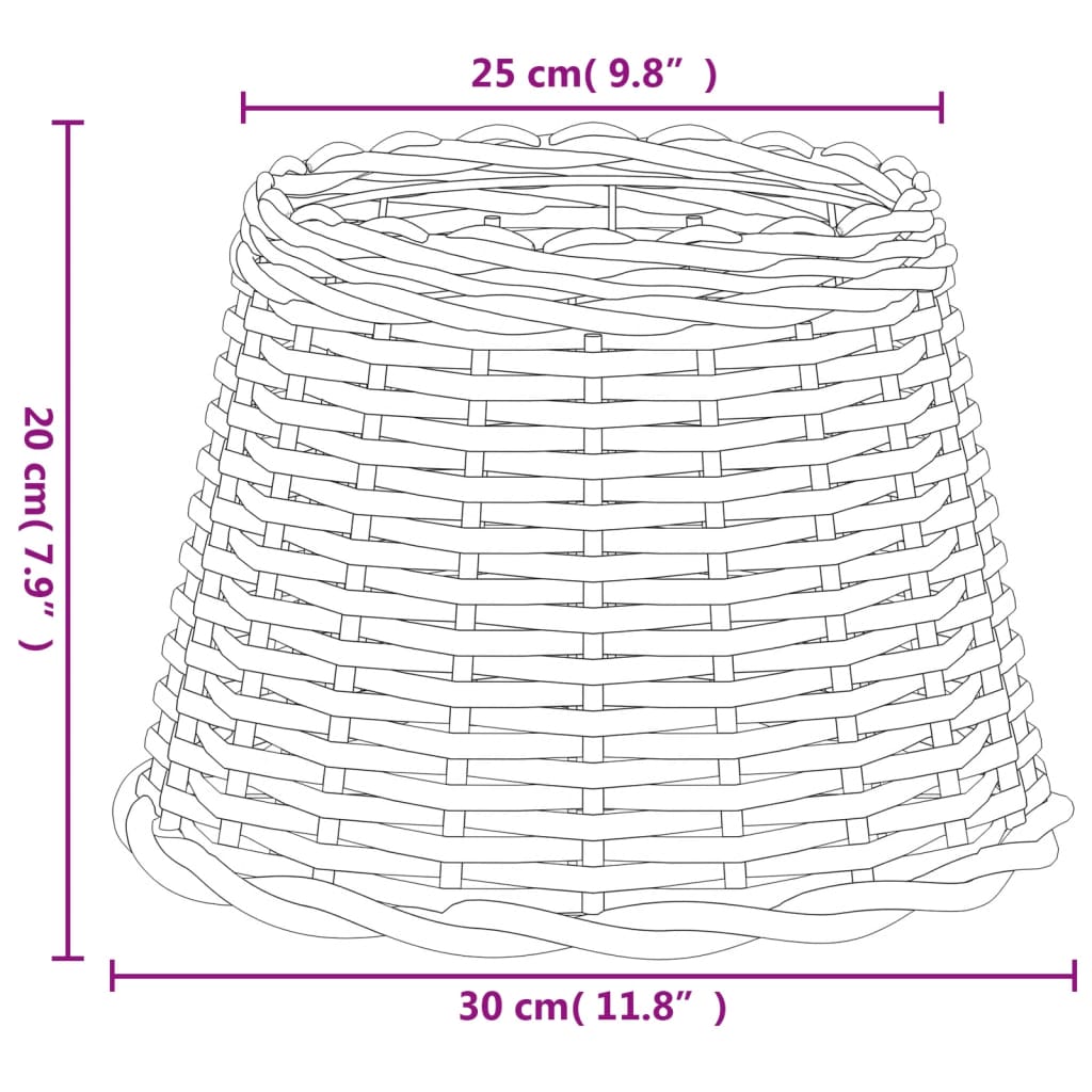 Lampenkap Ø30X20 Cm Wicker Ø 30 x 20 cm Wit