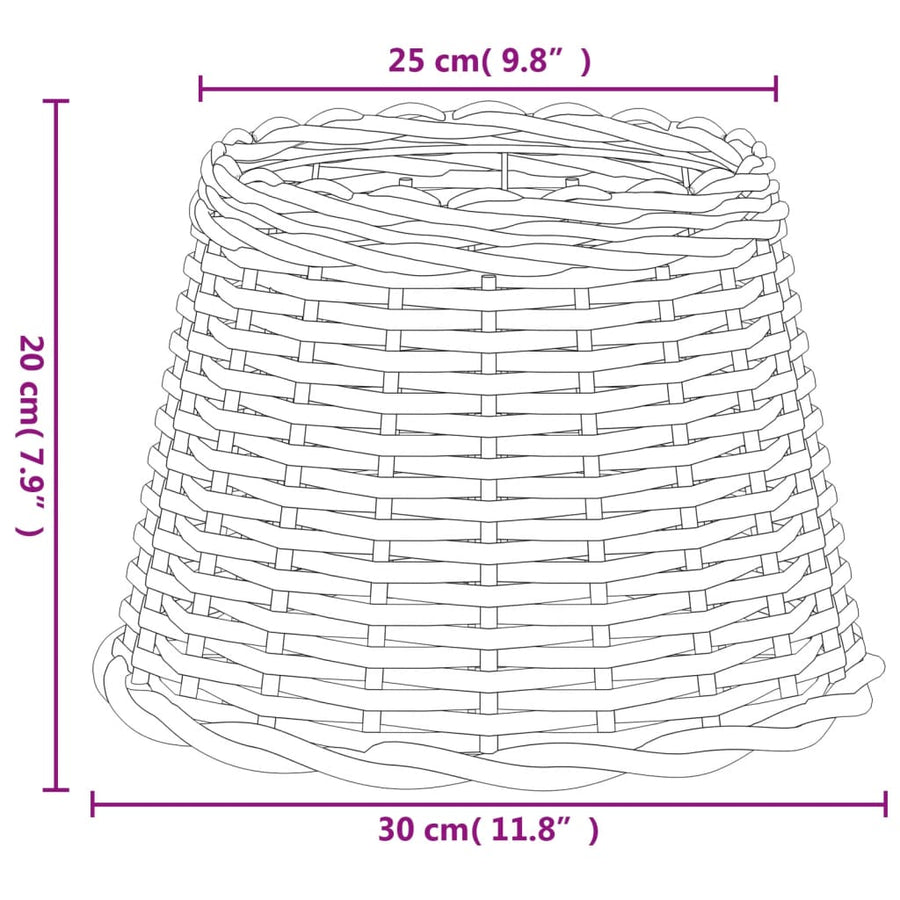 Lampenkap Ø30X20 Cm Wicker Ø 30 x 20 cm Wit