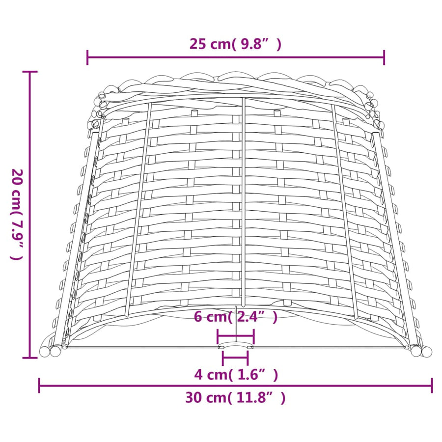 Lampenkap Ø30X20 Cm Wicker Ø 30 x 20 cm Wit