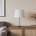 Lampenkap Ø40x26 cm wicker wit