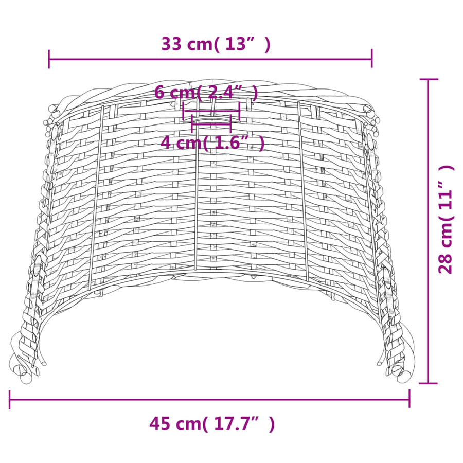 Lampenkap Ø45X28 Cm Wicker Wit