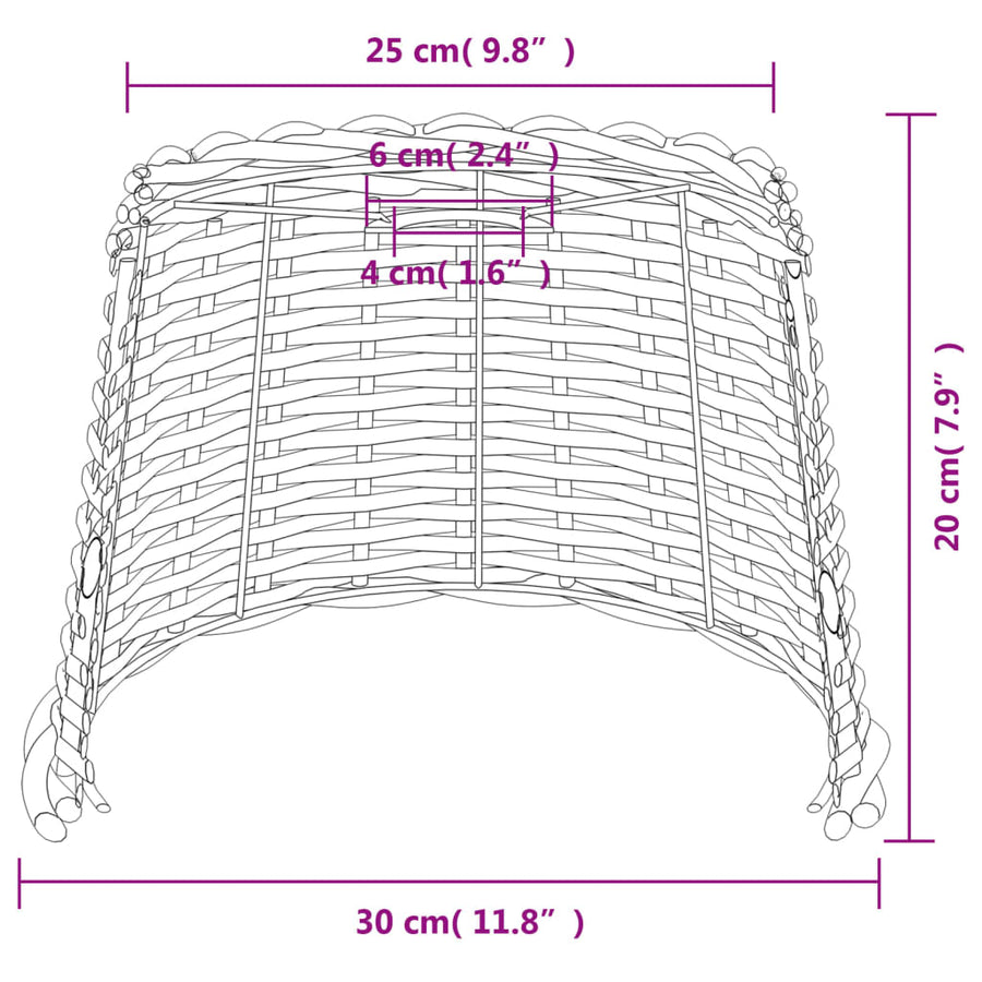 Lampenkap Ø30X20 Cm Wicker Bruin