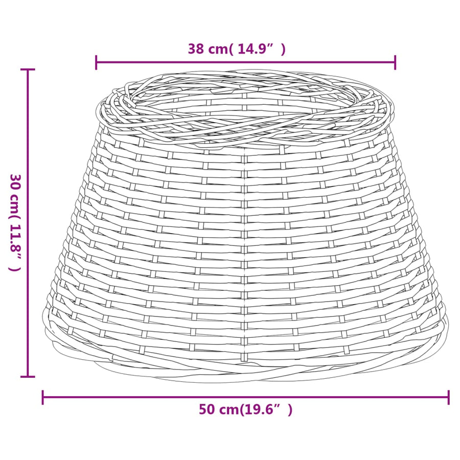 Lampenkap Ø50X30 Cm Wicker Bruin Ø 50 x 30 cm