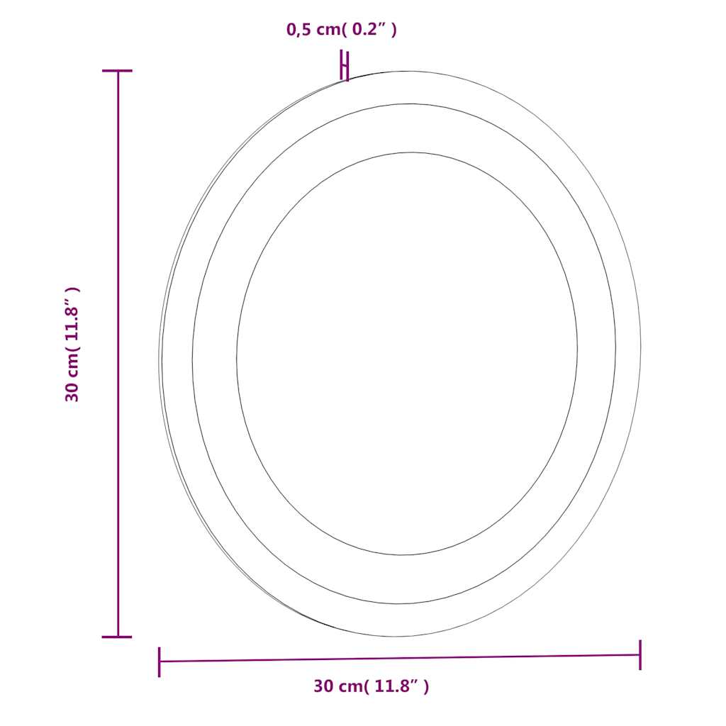 Badkamerspiegel Led Rond 30 cm