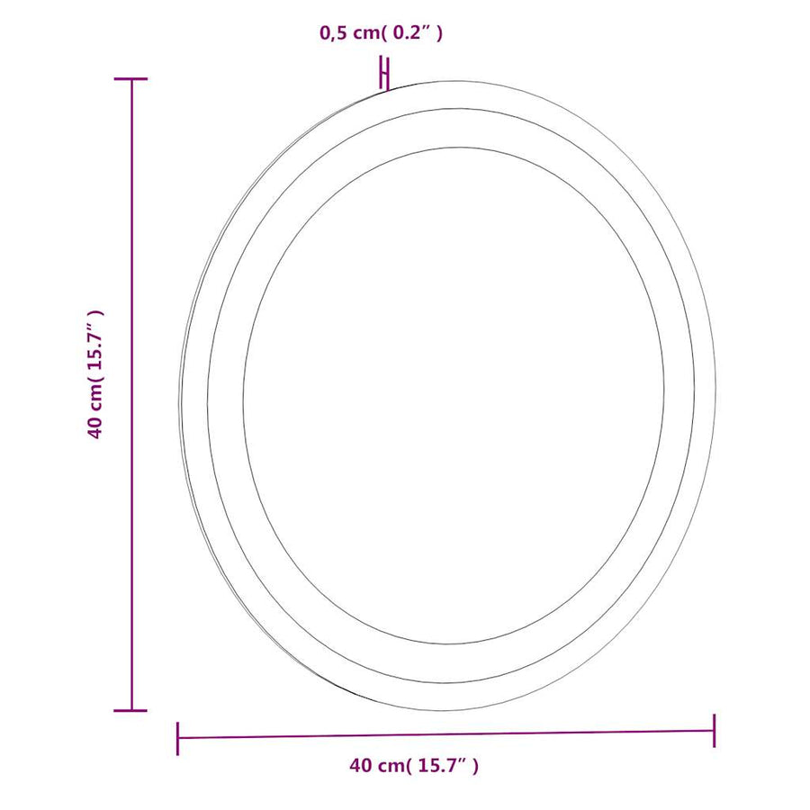 Badkamerspiegel Led Rond 40 cm
