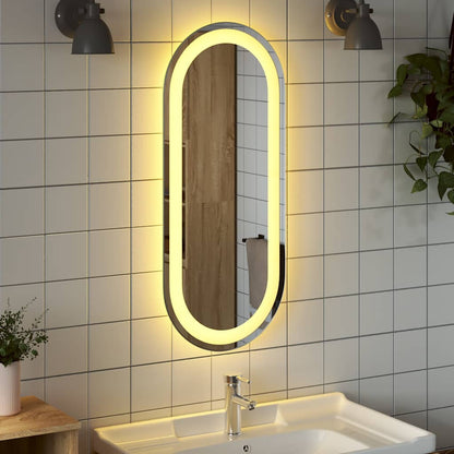 Badkamerspiegel LED ovaal 70x30 cm