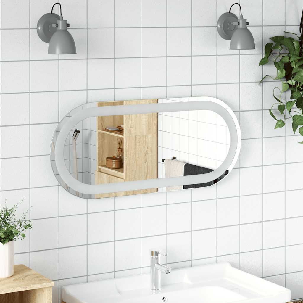 Badkamerspiegel LED ovaal 70x30 cm