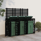 Containerberging 240x91.5x128.5 cm massief grenenhout zwart