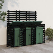 Containerberging 240x91.5x128.5 cm massief grenenhout zwart
