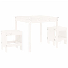 -Delige Bistroset Massief Grenenhout Wit Wit grenenhout