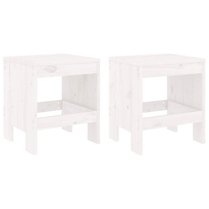 -Delige Bistroset Massief Grenenhout Wit Wit grenenhout