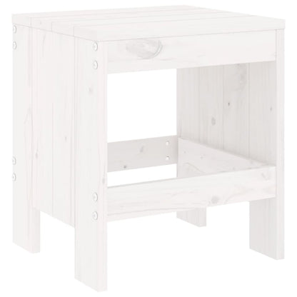 -Delige Bistroset Massief Grenenhout Wit Wit grenenhout