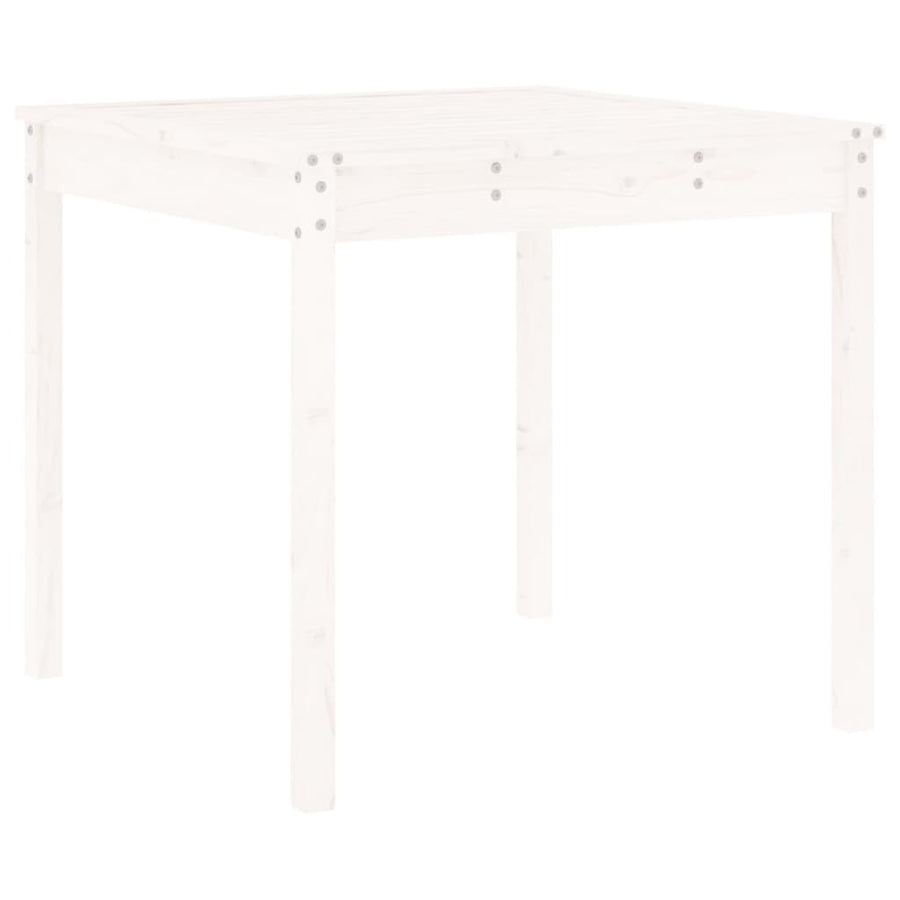 -Delige Bistroset Massief Grenenhout Wit Wit grenenhout