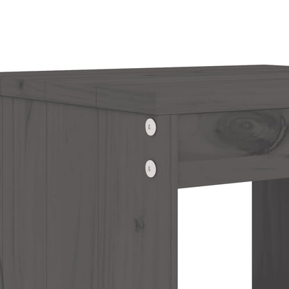 -Delige Bistroset Massief Grenenhout Grijs Grijs grenenhout
