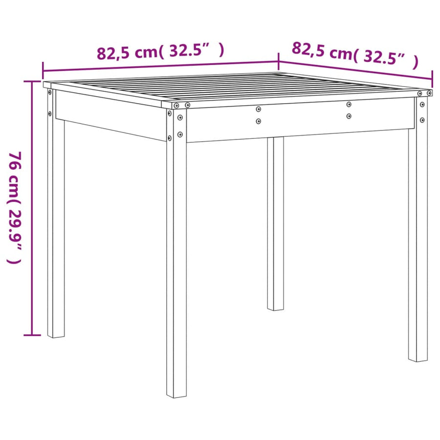 -Delige Bistroset Massief Grenenhout Grijs Grijs grenenhout
