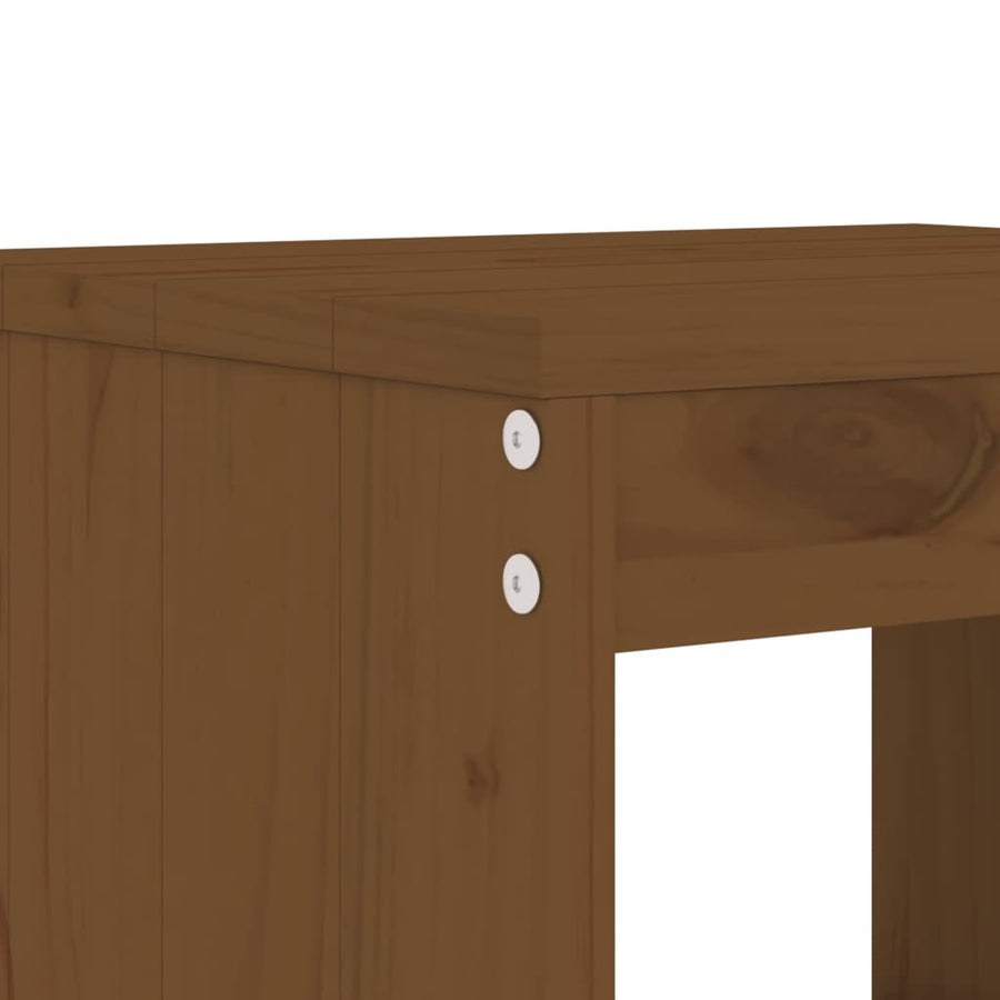 -Delige Bistroset Massief Grenenhout Honingbruin Honingbruin grenenhout