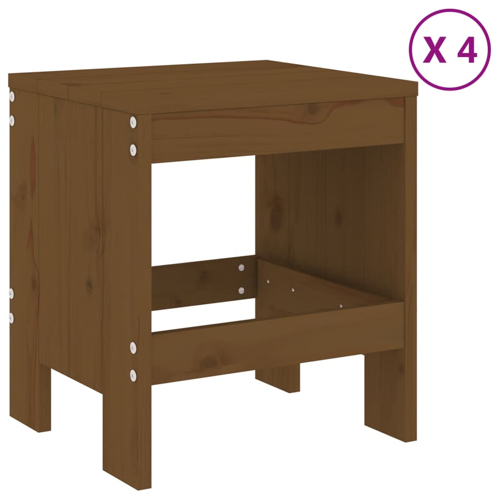 -Delige Tuinset Massief Grenenhout Honingbruin Honingbruin grenenhout