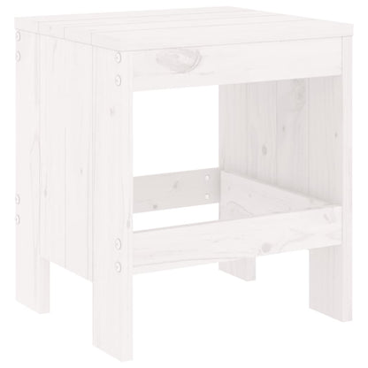 -Delige Tuinset Massief Grenenhout Wit Wit grenenhout