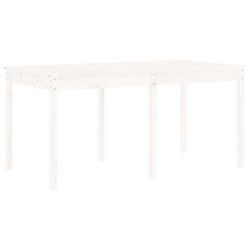 -Delige Tuinset Massief Grenenhout Wit Wit grenenhout